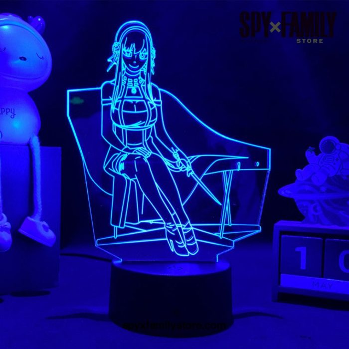 3D Led Light Anime Spy X Night Lamp Black Base / 16 Color With Remote