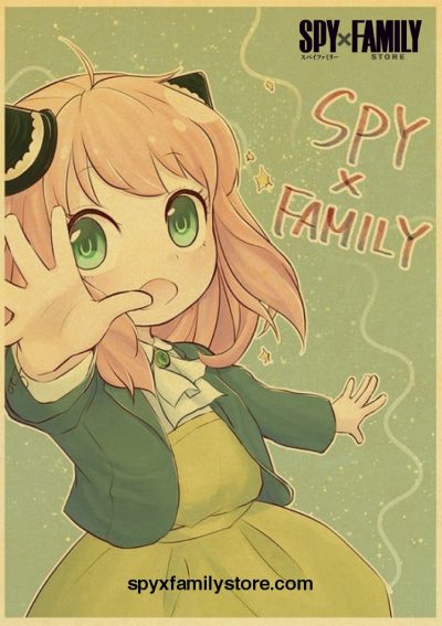 Anya Spy X Family Kraft Paper Poster 30X21Cm