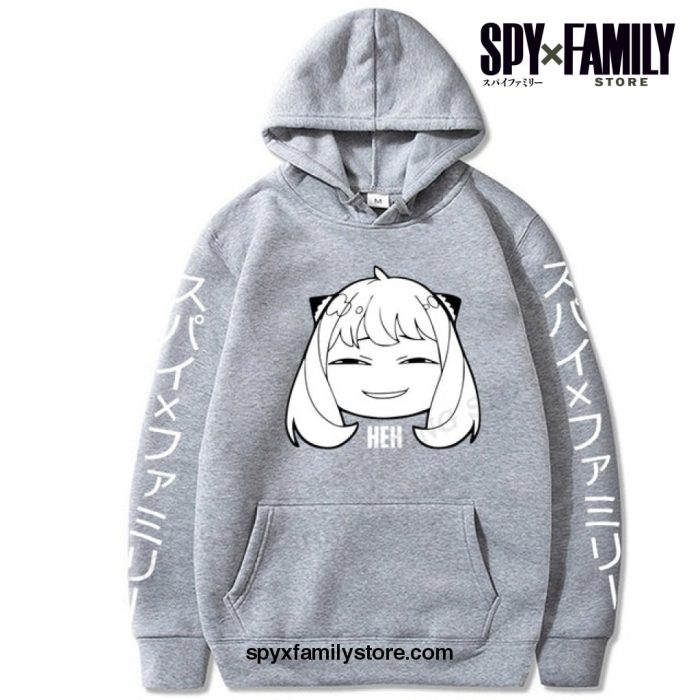 Funny Anya Spy X Family Hoodie Gray / S