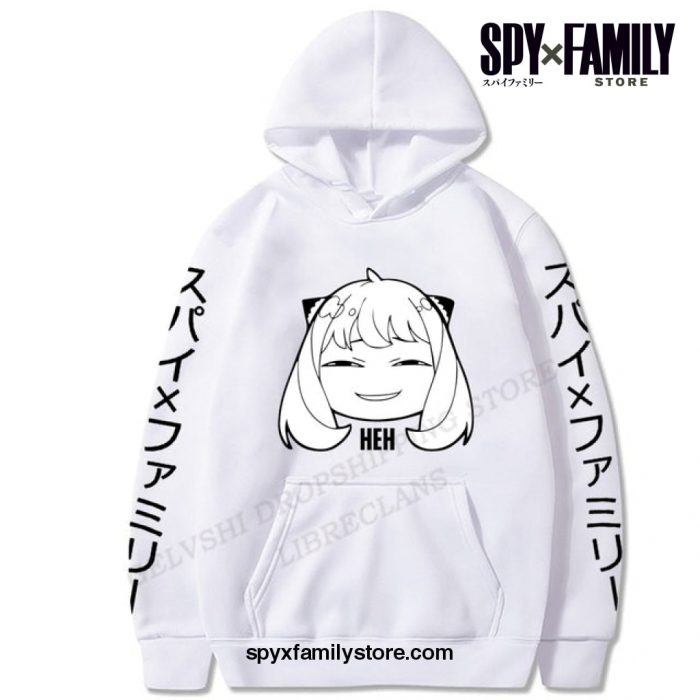 Funny Anya Spy X Family Hoodie White / S