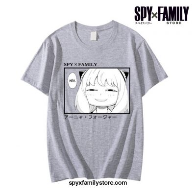 Harajuku Spy X Family Anya T-Shirt Gray / L