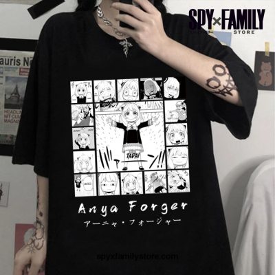 Harajuku Spy X Family Print T-Shirt