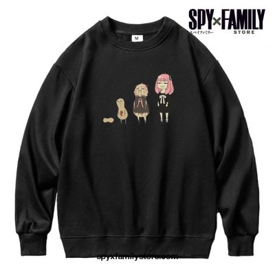Spy X Family Anya Cute Peanut Hoodie Black / Xl