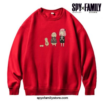Spy X Family Anya Cute Peanut Hoodie Red / Xxl