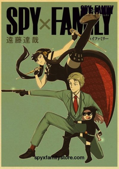 Spy X Family Cool Kraft Paper Poster 42X30Cm