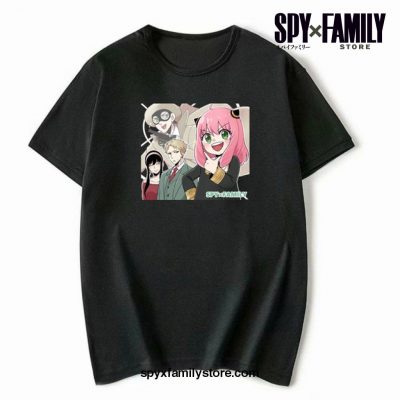 Spy X Family Funny T-Shirt Black / S