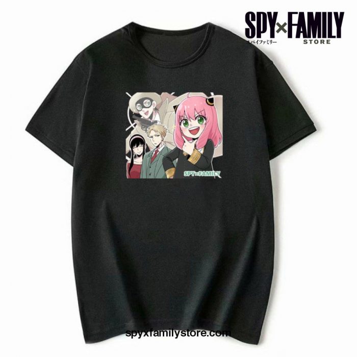 Spy X Family Funny T-Shirt Black / S