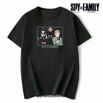 Spy X Family Kawaii T-Shirt Black / S