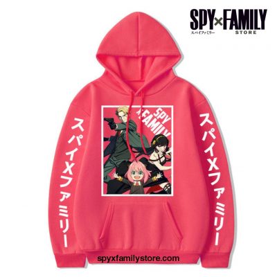 Spy X Family Pullover Anya Yor Loid Hoodie Red / Xxl