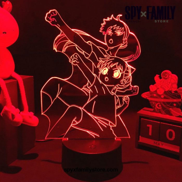Spy X Family Rgb Colorful Nightlight Lamp Black Base / 7 Color No Remote China