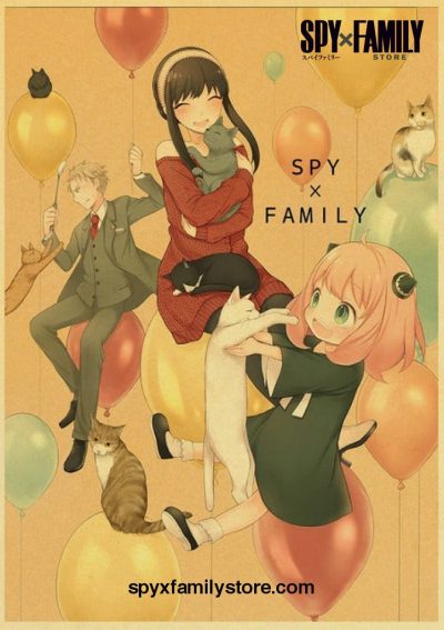 Spy X Family With Cats Poster 42X30Cm