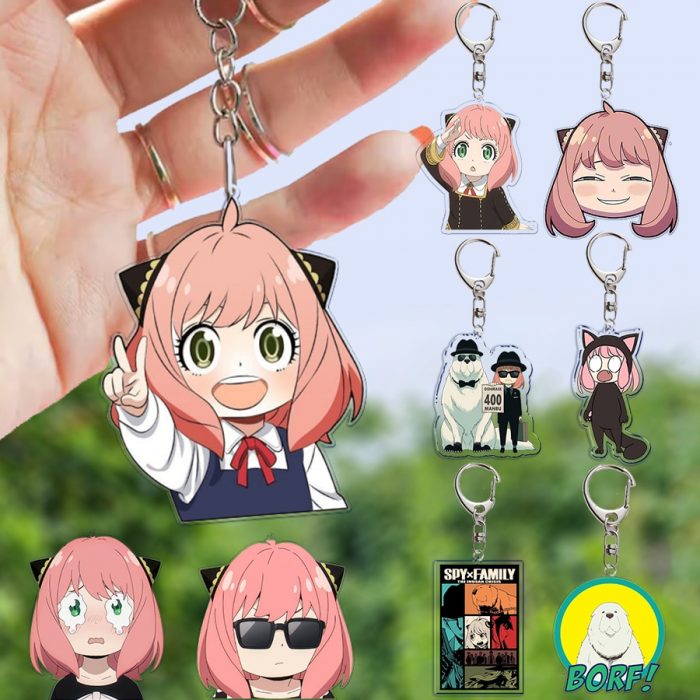 Anime Spy X Family Project Acrylic Keychain for Bag Pendant Anya Forger Figure Character KeyRing Gifts - Spy x Family Store