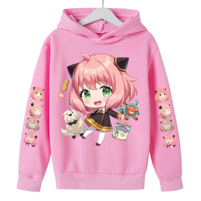 Children s Hoodie Anya Spy X Family Print Anime Character Boys Girls Sweatshirt Fashion Pullover Clothes 1 - Spy x Family Store