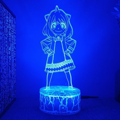 Spy X Family Anya Anime Figure 3d Led Lamp For Bedroom Manga Lava Night Lights Children 3 - Spy x Family Store